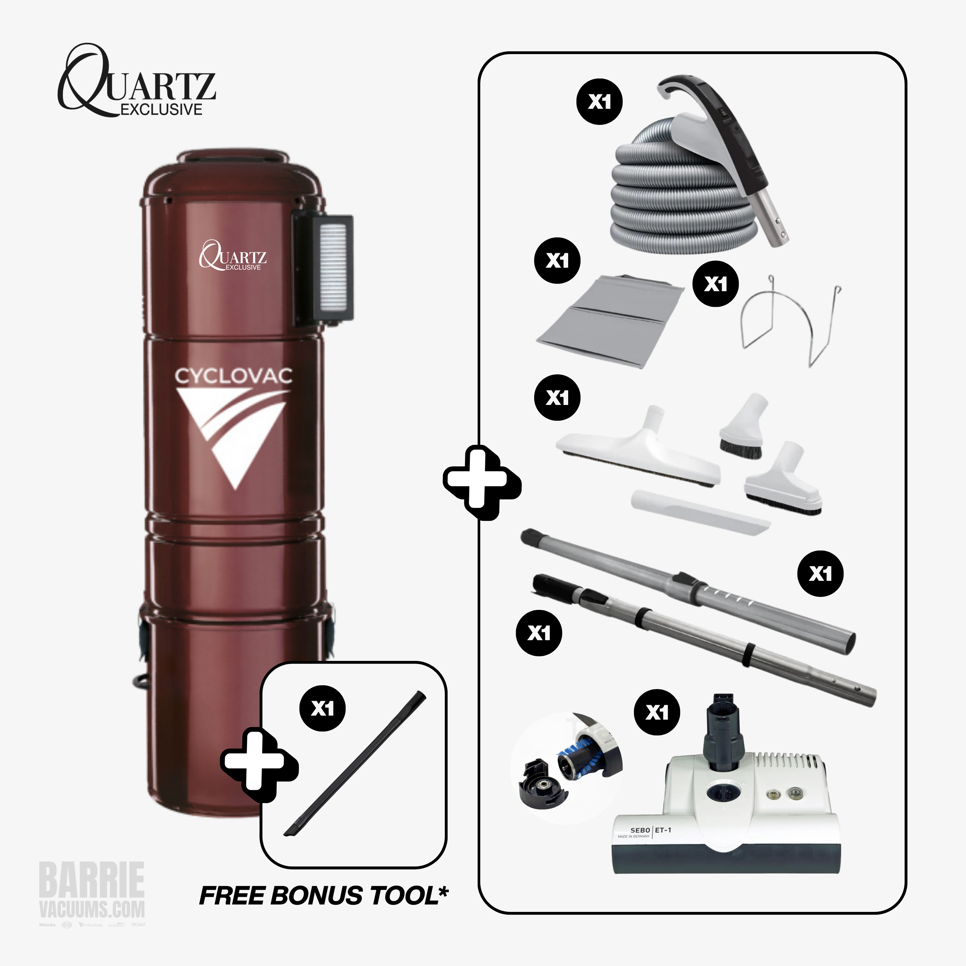 CYCLOVAC H725 Quartz Edition w/ Carpet & Bare Floor Pkg