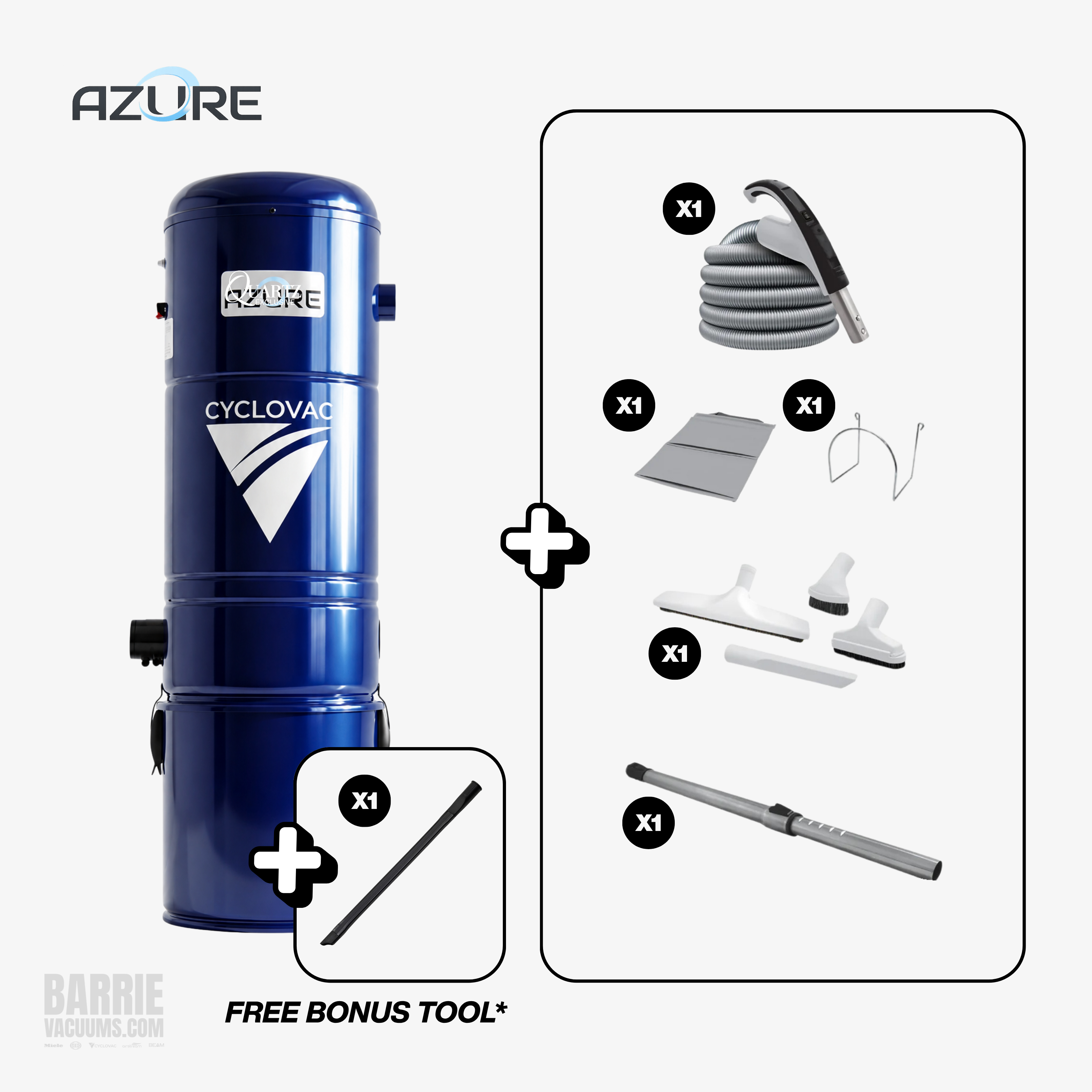 CYCLOVAC AZURE w/ Bare Floor Pkg