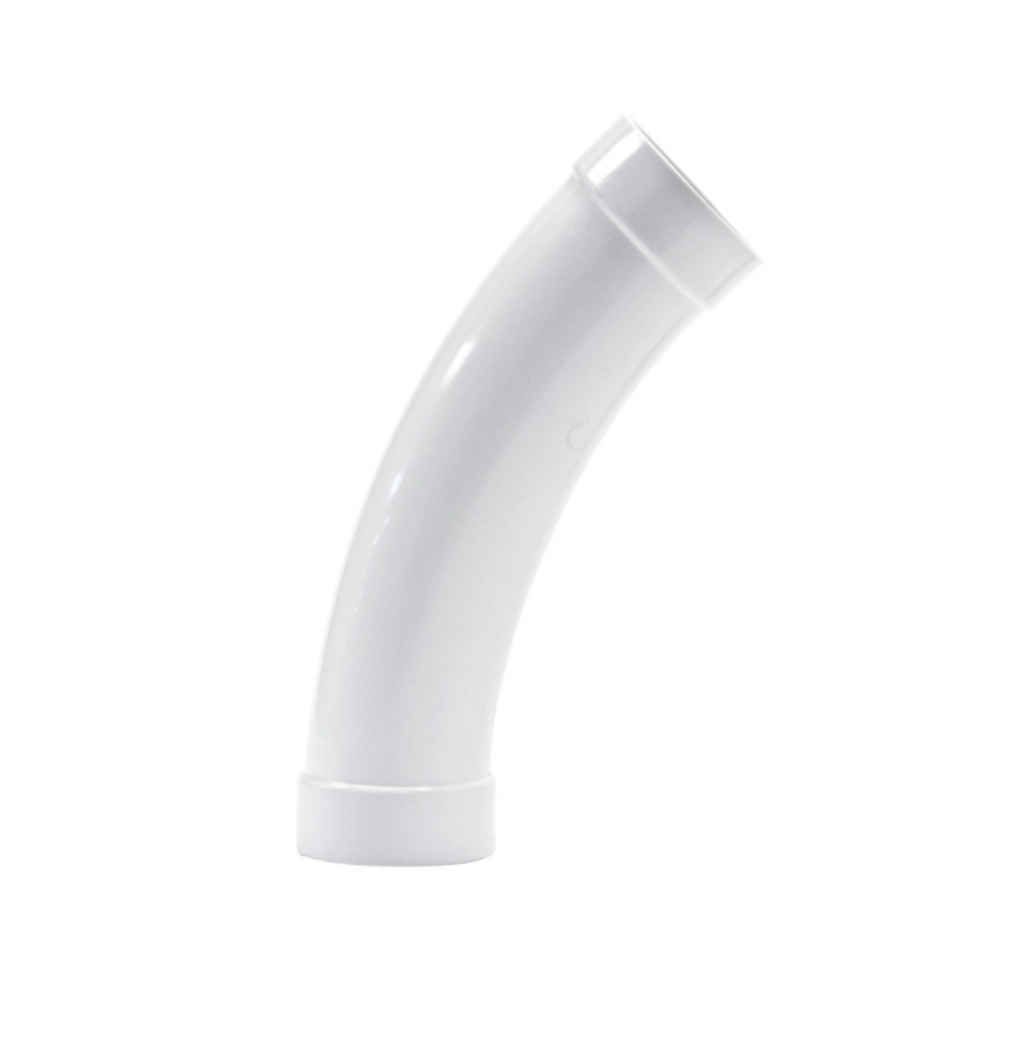 Elbow PVC pipe fitting for Retraflex retractable hose - 45° - Very long-radius