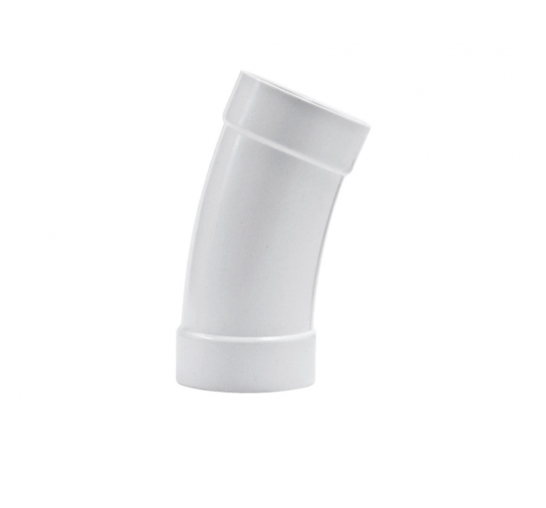 Elbow PVC pipe fitting for Retraflex retractable hose - 22.5° - very long-radius